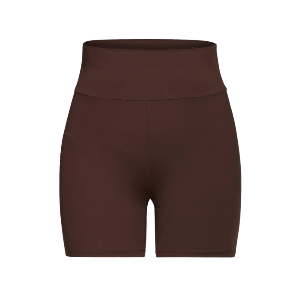 BB Dakota Steve Madden High Waist Nylon Blend Bike Shorts Brown S